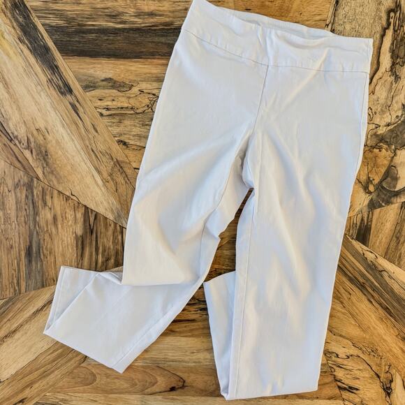 Pure Amici, Premium Activewear Slim Fit Bright White Pull Up Pant, Women's Small - Picture 2 of 9